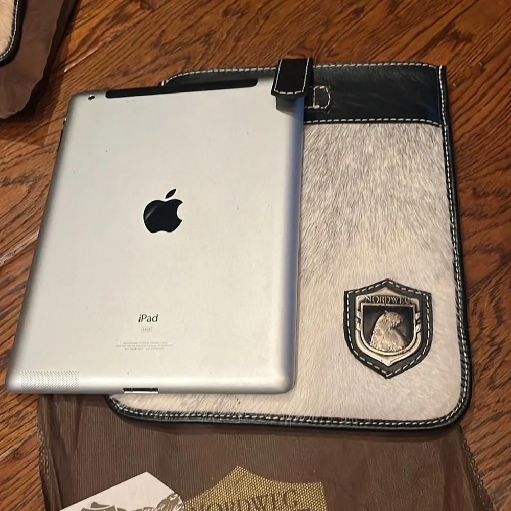 Cow leather iPad case.